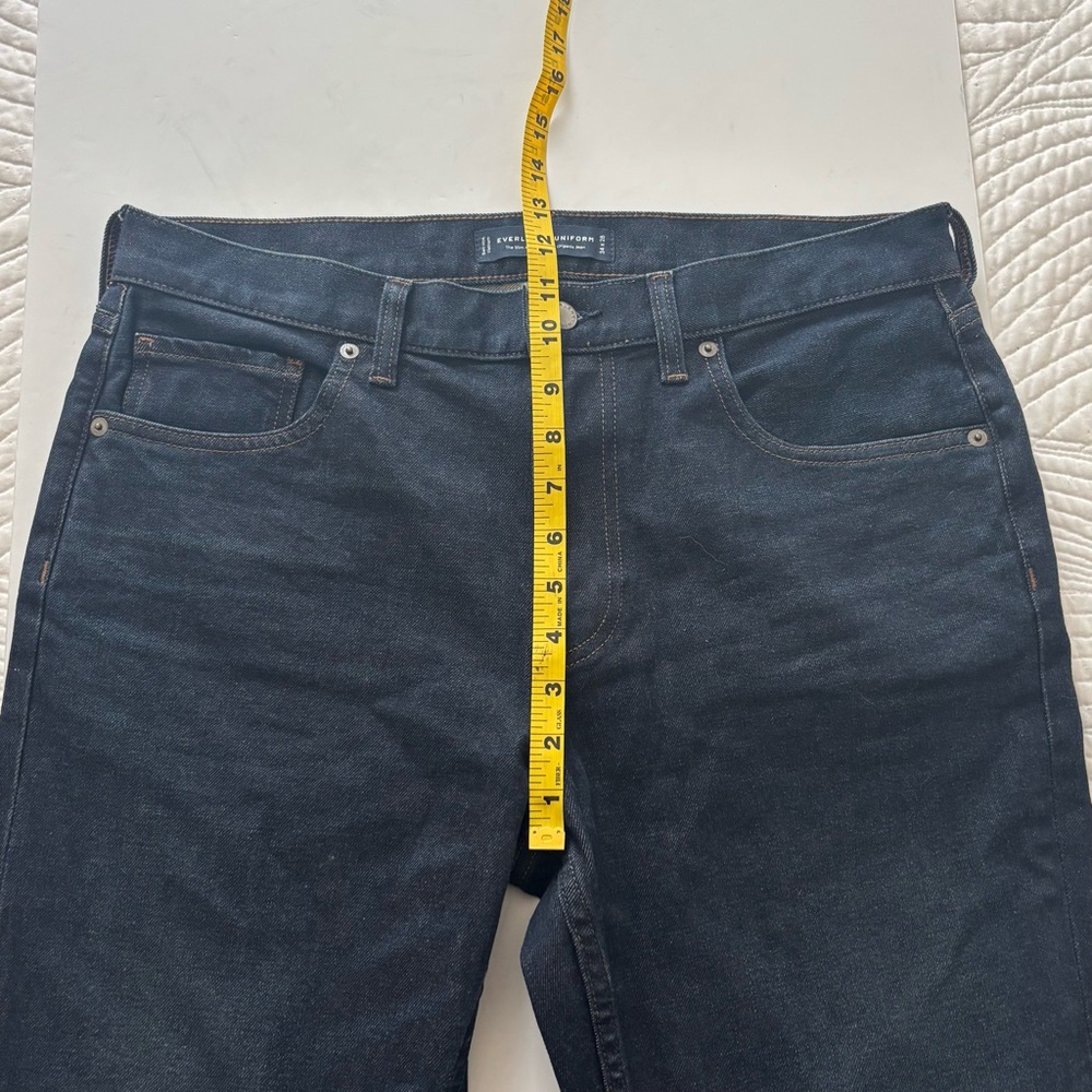 Everlane Uniform Mens Blue Denim Jeans 34x28 Classic Style 4-Way Stretch Organic - Picture 11 of 12